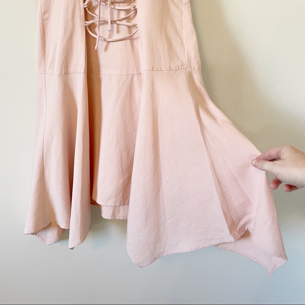 ULLA JOHNSON Otille Dress Lace up Handkerchief hem - Picture 8 of 16